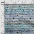 thumbnail image 1 of oneOone Cotton Cambric Aqua Blue Fabric Bird & Stripe Texture Craft Projects Decor Fabric Printed By The Yard 56 Inch Wide, 1 of 4