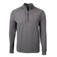 thumbnail image 2 of Men's Cutter & Buck  Heather Black Akron RubberDucks Adapt Eco Knit Heather Big & Tall Quarter-Zip Pullover Top, 2 of 3