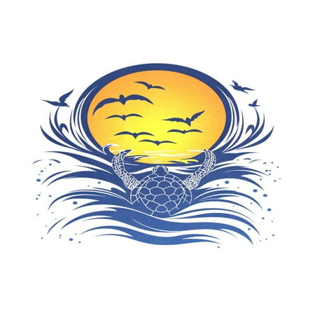 

Ryvnso 1 Piece Placemats Turtle Sunset Dining Mats Heat-Resistant Non-Slip Washable Table Mat