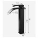 thumbnail image 2 of Mezclador de lavabo Grifo de cascada negro con caño alto Mezclador de lavabo alto de un solo orificio (alto), 2 of 5