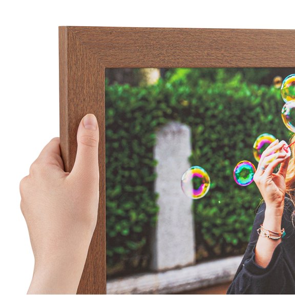 ArtToFrames 4" x 32" Walnut Picture Frame, 4x32 inch Brown MDF Poster Frame (WOM-4296), Pack