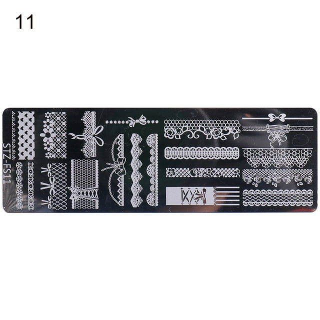 Nail Stamping Plate Various Patterns Clear Engraved Rust-Proof Polish Printing Flowers Nail Art Stamp for Girl