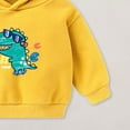 thumbnail image 7 of UAYOTSE Boys and Girls Hooded Sweatshirts Plus Fleece Childrens Clothing Cartoon Prints Long Sleeved Tops for Small and Medium Sized Children(5-6 Years,P288-Yellow), 7 of 7