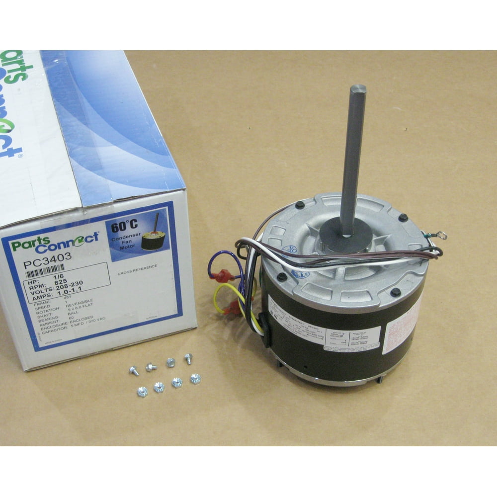 Air Conditioner Condenser Fan Motor Totally Enclosed (TENV) 1/6 HP 230