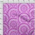 thumbnail image 3 of oneOone Viscose Jersey Purple Fabric Asian Block Mandala Sewing Craft Projects Fabric Prints By Yard 60 Inch Wide, 3 of 5