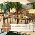 thumbnail image 5 of GVN 79 Inch 8-Person Outdoor Dining Table with 1.9 Inch Umbrella Hole, Patio Seating Conversation Set, Modern Patio Chair Sectional All Weather Proof for Patio Back Deck, 5 of 7
