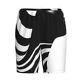 thumbnail image 6 of Daiia Abstract Monochrome Profile Mens Woven Stretch Pajama Short,Short Pajama Pants-Medium, 6 of 7