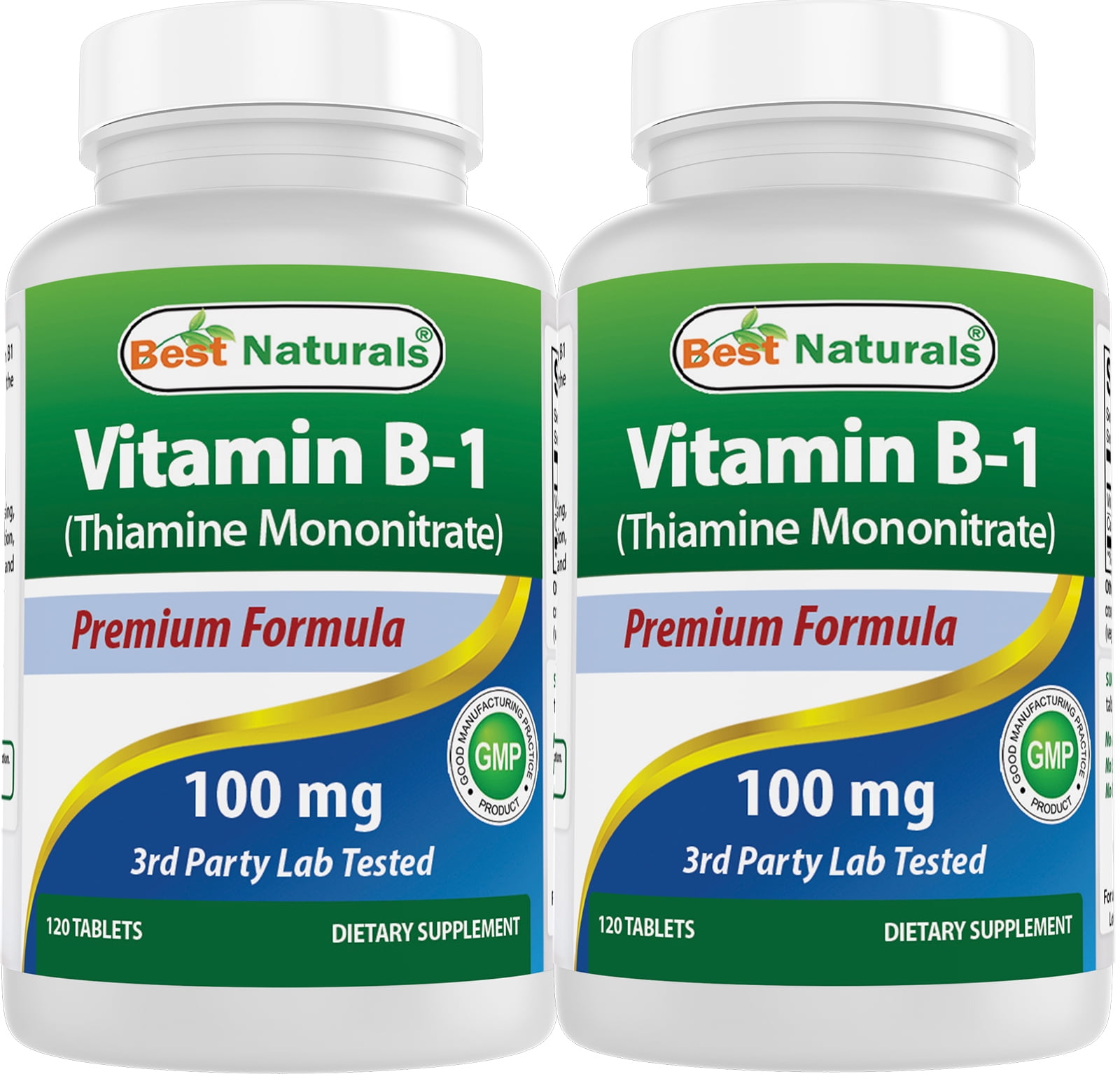 2 Pack Best Naturals Vitamin B1 100 mg 120 Tablets