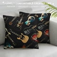 thumbnail image 3 of Qinduosi GuitarstandardScalePrint Farmhouse Fall Home Decor Cushion Case,Throw Pillow Covers for Couch Bed Sofa White, 3 of 5