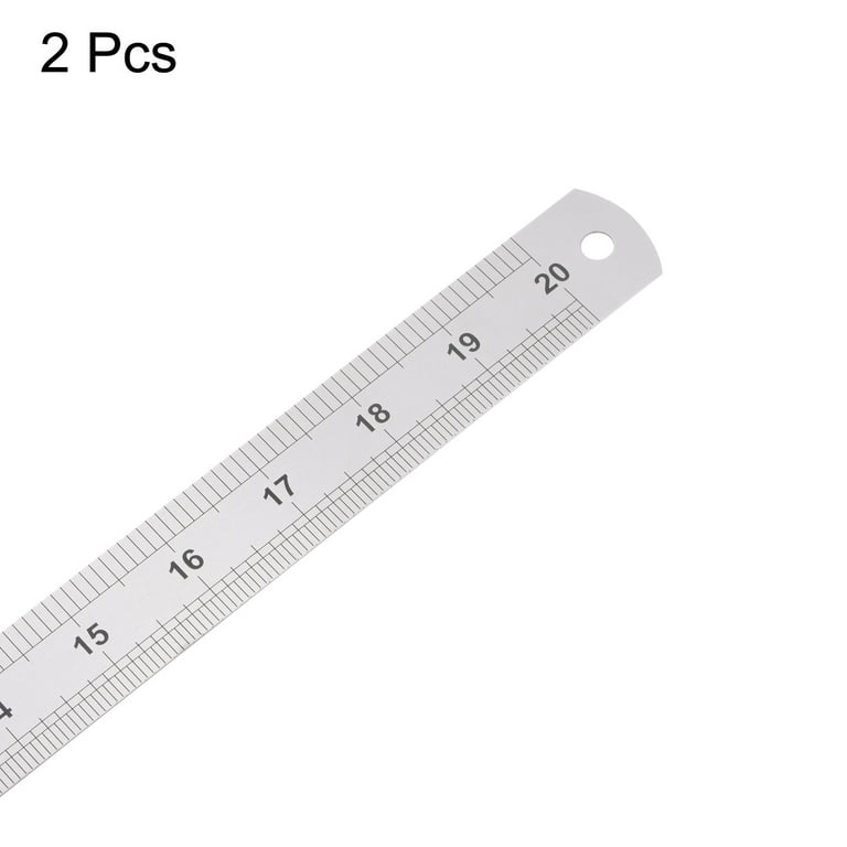 Uxcell 2pack Stainless Steel Ruler 20