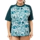 thumbnail image 1 of Camiseta de protección contra erupciones de talla grande para mujer, traje de baño de manga corta, protección solar UV, camisetas de baño de verano, 1 of 7