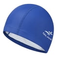 thumbnail image 2 of Oliegs 2PCS Swimming Cap Male And Female Large Uncut Long Hair PU Cap Adult Training Swimming Cap, 2 of 4