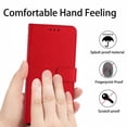 thumbnail image 3 of Flip Wallet Case for Samsung Galaxy S23 Plus with Kickstand & Wrist Strap, Shockproof TPU Inner Red, 3 of 7