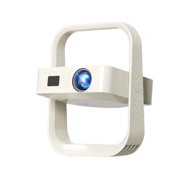 Portable 4K Supported Projector with WiFi 6 and Bluetooth 5.2 - 90 Short Throw Auto Focus, 180 ANSI Lumens, 1500:1 Contrast, Compact Design for Home Theater and Travel,White