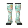 thumbnail image 2 of Lsque Elephant and Flowers Printed Crew Socks Men's Women's LightWeight Thin Casual Calf Socks ,Knee High Socks,Cotton Socks, 2 of 9