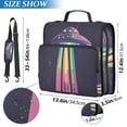 thumbnail image 2 of FORMRS Zipper Binder with Shoulder Strap 2-inch Ring 500 Sheet Capacity File Bag, Purple UFO, 2 of 5
