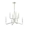 thumbnail image 4 of 29008-PN Millennium Lighting Raven - 8 Light Chandelier-20 Inch Tall and 28 Inch Wide-Polished Nickel Finish, 4 of 5