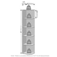 thumbnail image 2 of Furinno Reed 5-Tier Space Saving Corner Storage Display Shelf Blackwood, 2 of 5