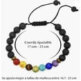 thumbnail image 4 of Pulseras para Hombre de Piedras Naturales, Pulseras de Piedras de Ojo de Tigre, Chakras, Lava Volcánica, Howlita o Ónix. Pulseras para Parejas - Ajustables mandiola Parejas, 4 of 7