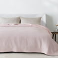 thumbnail image 6 of Great Bay Home All-Season Waffle Cotton Bed Blanket 90x90 (Full / Queen, Blush Pink), 6 of 6