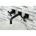thumbnail image 2 of Kingston Brass KS6125ZX Millennium Double-Handle Wall Mount Bathroom Faucet, Oil Rubbed Bronze, 2 of 8