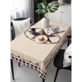 thumbnail image 6 of Star Country Table Cloth, Western Texas Farm Black Plaid Brown Berry Waterproof Tablecloth for Rectangle Tables, Reusable Washable Fabric Table Cover for Restaurant Kitchen Dining Tables 54"x108", 6 of 6