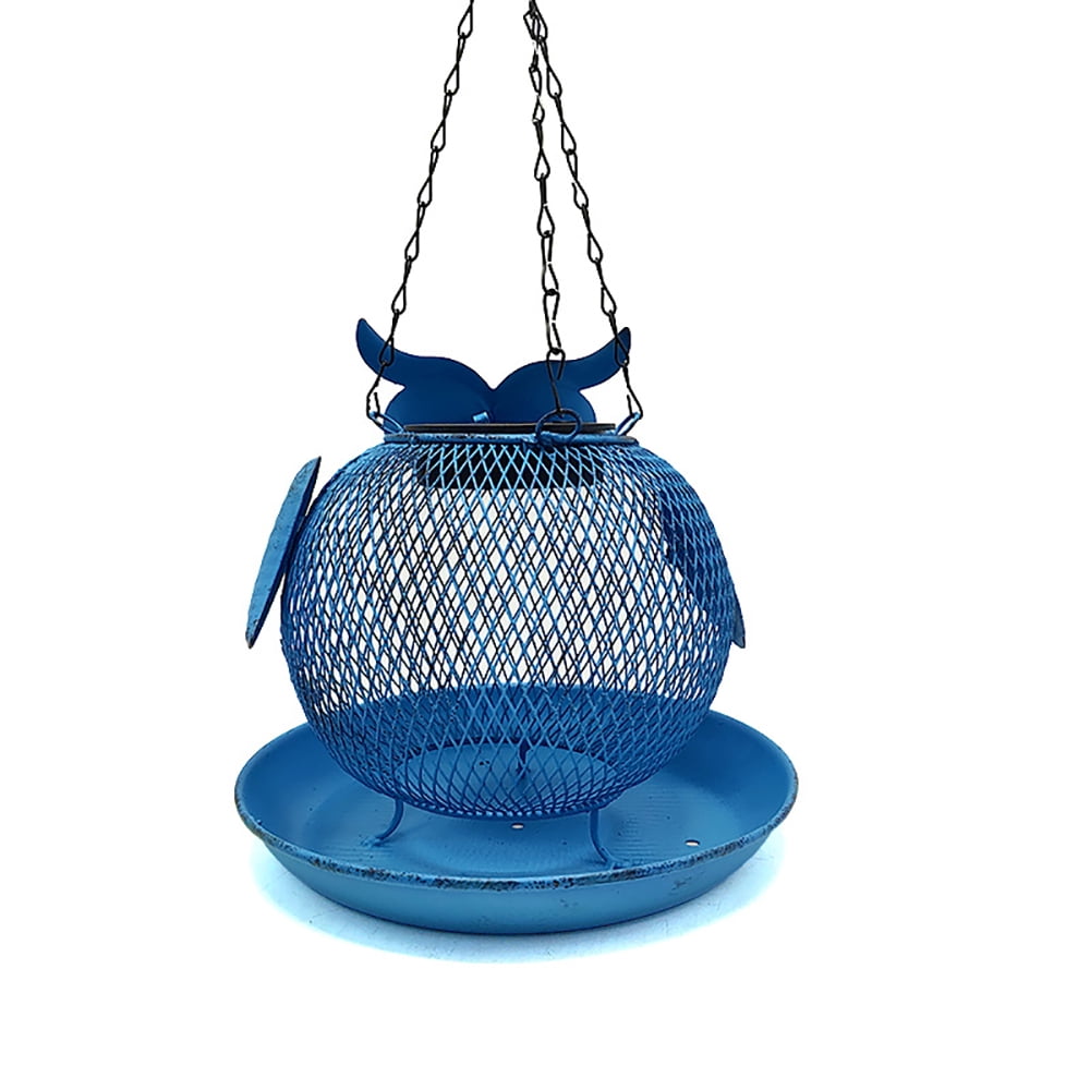 Solar Owl Shape Bird Feeder for Outdoors Hanging Bring Metal Openwork Bird Feeder Yard Outdoor Gardening Yard Pathway Decoration Home Decor