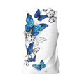 thumbnail image 3 of Gaeub Blue Flying Butterflies Men's Mesh Basketball Jersey, Quick-Drying Sleeveless Top S-4XL, Loose Muscle Tank Top -Large, 3 of 9