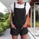 thumbnail image 3 of Mono Corto Con Tirantes Mameluco corto para mujer Pantalones cortos con bolsillos cómodos Mono general Fiesta Clubwear (Negro S) Cgtredaw para Mujer Negro T M, 3 of 6