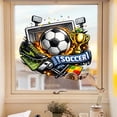 thumbnail image 7 of Honmine Stickers Lovely Football Patterns, Decorative Wall Stickers for Doors Windows, Sports Decor for Bedroom, Man Cave, Dorm Room, Locker, 7 of 7