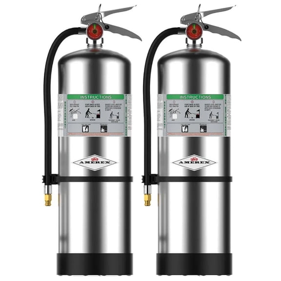 Amerex C262 2.5 Gallon Class K Wet Chemical Fire Extinguisher for Kitchen Use - 2 Pack