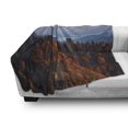 thumbnail image 3 of National Parks Soft Flannel Fleece Throw Blanket, Sunrise at the Mountains Pine Trees Covered on Hill Mist South Carolina, Cozy Plush for Indoor and Outdoor Use, 50" x 60", Multicolor, by Ambesonne, 3 of 6
