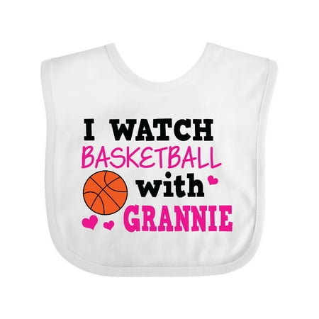 

Inktastic I Watch Basketball with Grannie Gift Baby Girl Bib