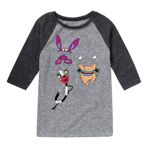 AAAAHH!! Real Monsters - Monsters Close Up - Toddler And Youth Raglan Graphic T-Shirt