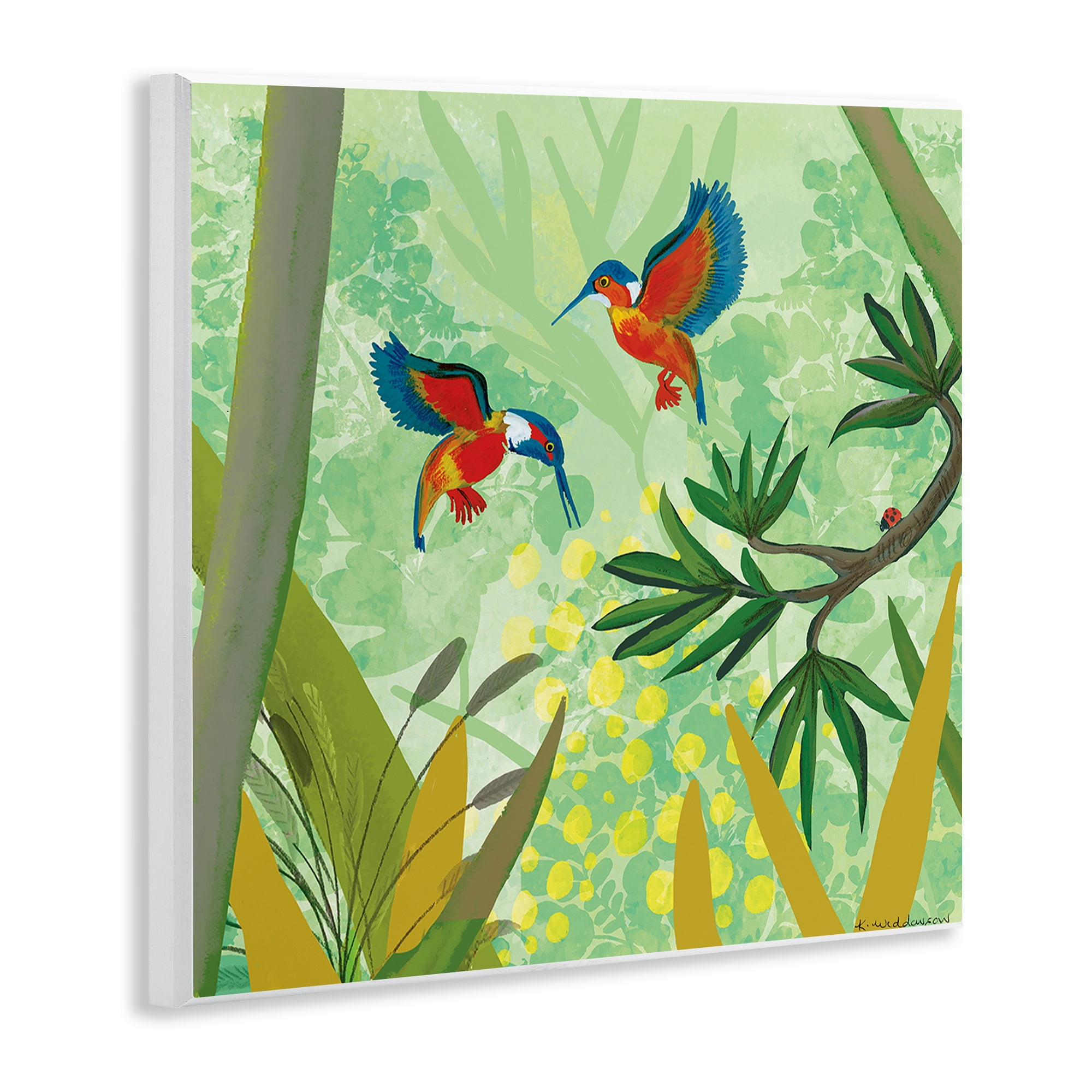 Stupell Industries Kingfishers in Jungle Branches Wall Plaque Art, design by Kay Widdowson