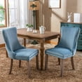 thumbnail image 3 of Button Tufted Upholstered Dining Chairs with Nailhead, Dining Room Chairs Tufted Cushion Back Elegant, Accent Chairs with Solid Wood Legs for Living Room/Kitchen (Set of 4), 3 of 9
