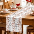 thumbnail image 5 of Orange Grey Botanical Table Runner - 108 Inch Long Spring Floral Summer Farmhouse Cotton and Linen Blended Dress Scarves Farmhouse Table Runner for Kitchen Dining, Coffee Table, 13" x 108", 5 of 8