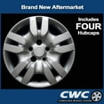 thumbnail image 3 of Hubcap for Nissan Altima 2009-2012, Premium Replica Set, 16-inch Silver Wheel Covers, 3 of 4