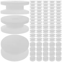 Eease 100PCS 9.3mm White Plastic Pulley Wheel for 2mm Shaft DIY Model Toy
