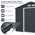 thumbnail image 4 of Gymax 9' x 8' Outdoor Tool Storage Shed Large Utility Storage House w/ Sliding Door, 4 of 10