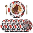 thumbnail image 5 of Ryvnso Geometric Funny Illusion Round Plate Mats Dining Table Placemat Set of 4 for Holiday Decoration, 5 of 7