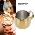 thumbnail image 3 of Milk Frothing Pitcher,  304 Stainless Steel Milk Frothing Pitcher Stylish Golden Coffee Milk Cup For Making Coffee Latte Art, 3 of 8