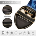 thumbnail image 4 of Stylish Leather Crossbody Bag 8.46x5.9x2.16In Easy To Carry Multi-Purpose Travel Hiking Shopping Fashion Bag Blue Elk, 4 of 7