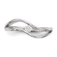 thumbnail image 4 of Sterling Silver Rhodium-plated Wavy CZ Ring QR6640, 4 of 5