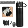 thumbnail image 3 of 1PC/1 Set 500ml Insulated Bottle Leak-proof Large Capacity Dual Use Lid Keep Warm And Cold Stainless Steel Water Bottle Home Supply, 3 of 8