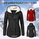 thumbnail image 2 of Abrigo de invierno impermeable y cálido con capucha y forro polar grueso de algodón para mujer - Yujia, 2 of 4