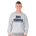 thumbnail image 3 of Dad Knows A lot Grandpa Everything Men's Crewneck Sweatshirt Brisco Brands 4X, 3 of 6
