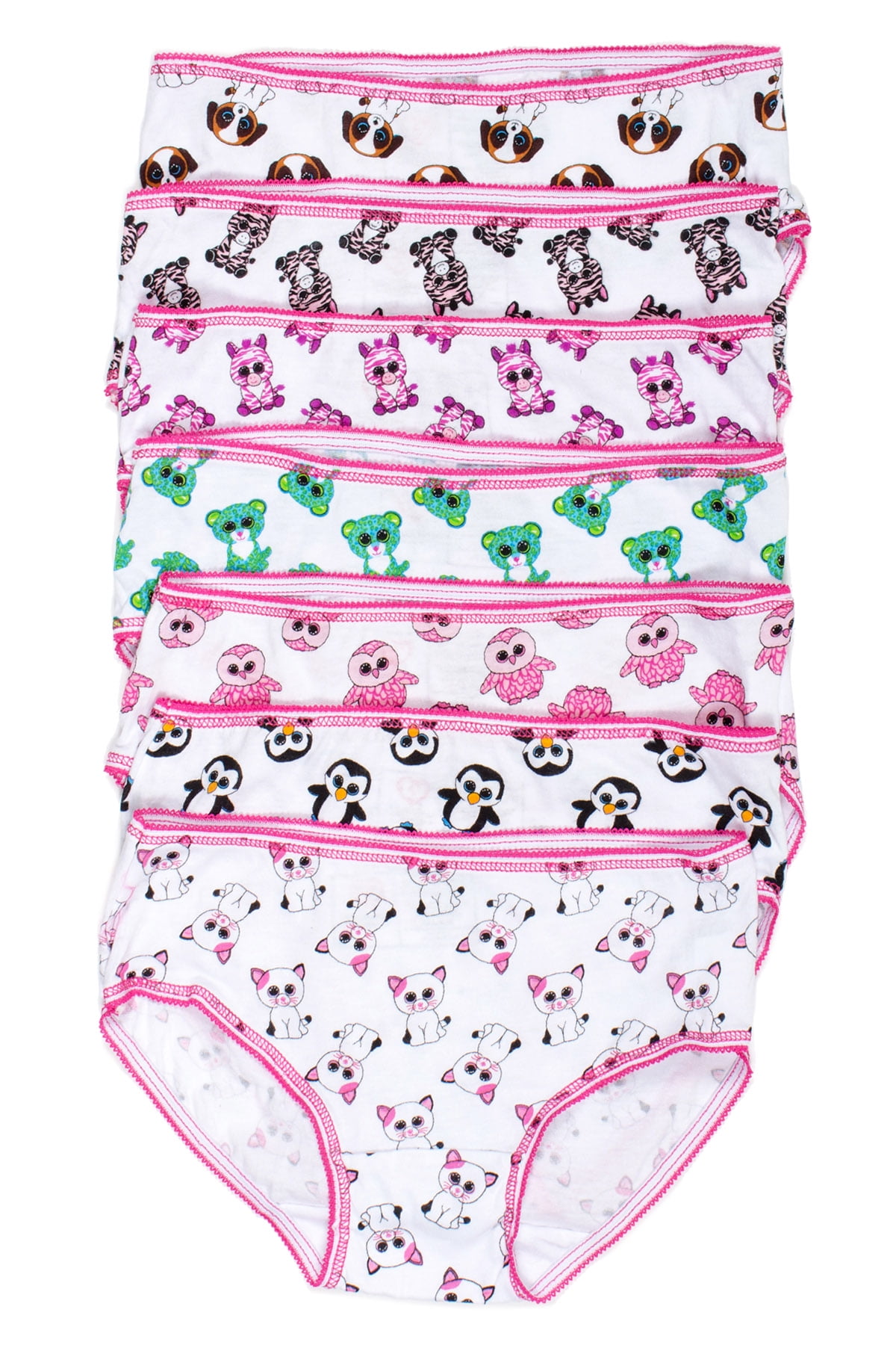 Girl's Size 8 Ty Beanie Boos Set of 3 Hipster Undies 3 Beanie Boos NEW 