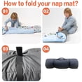 thumbnail image 5 of AOLOA Personalized Toddler Nap Mat for Daycare, Custom Name Kids Sleeping Bag with Pillow and Blanket for Preschool Kindergarten, Mermaid Design Nap Mats Easy Carry, 5 of 8