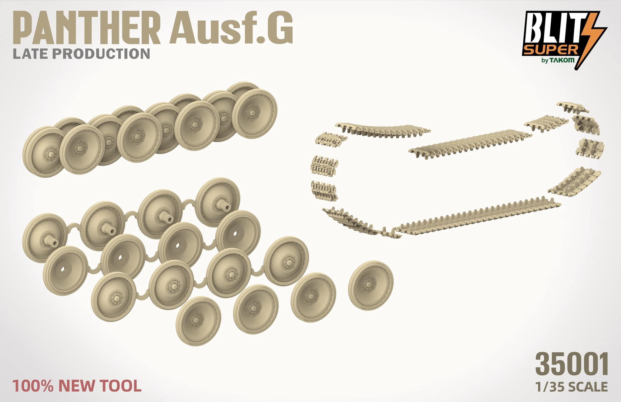 TAKOM 35001 1/35 Panther Ausf.G Late Production (Blitz Super) Model Kit